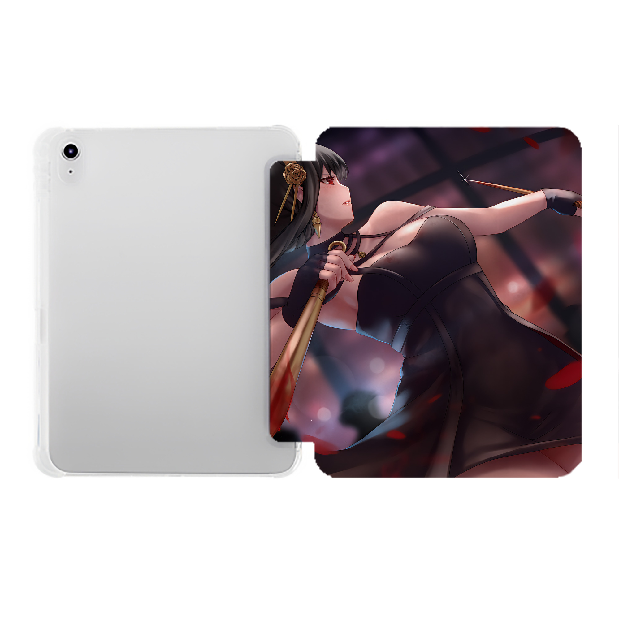 （画像用） SPY×FAMILY间谍家家酒 IPad ケース ペン収納付き 三つ折りスタンド PUレザー×シリコン 対応機種9.5/10.5/10.9インチ